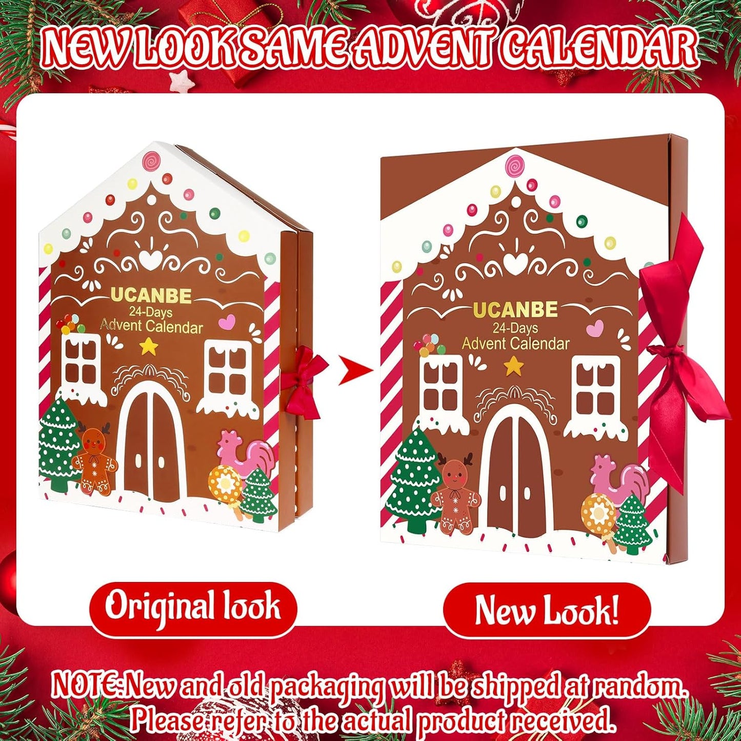 UCANBE Makeup Advent Calendar 2025 - 24 Days of Christmas Gift Sets for Women & Teens | Full Makeup Kits
