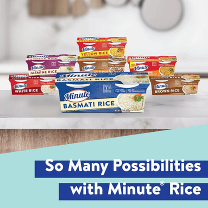 Minute Ready-to-Serve Basmati Rice Cups - Microwavable 8.8-Ounce Pack of 8 for Quick Meals