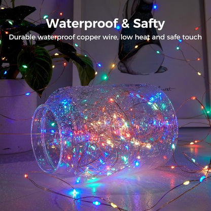 Ariceleo USB Powered Fairy Lights - 32.8 Ft 100 LED Twinkle String Lights with Remote & Timer | Waterproof Multi-Color for Parties, Weddings, Christmas