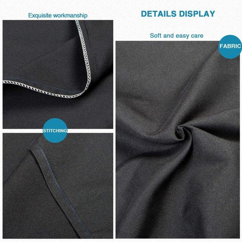 FLXXIE Pillow Cases - Soft Microfiber Queen Pillow Covers | Wrinkle Resistant, 2-Piece Set, Black 20x30