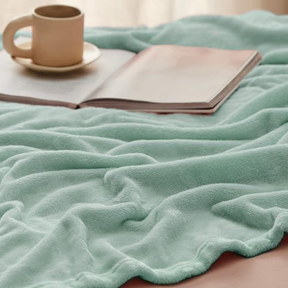 Bedsure GentleSoft Fleece Throw Blanket - XL Sage Green 300GSM Plush & Lightweight for Cozy Comfort 50x70 Inches
