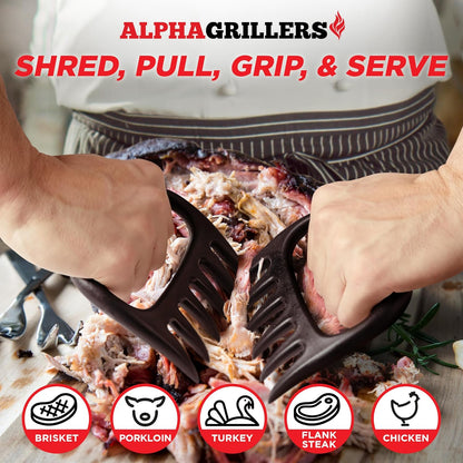 Alpha Grillers Meat Shredder Claws - BBQ Pulling Tools for Effortless Shredding | Perfect Gift for Men