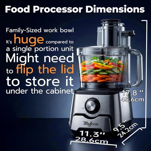 Cuisinart 14-Cup Food Processor - 1000W Motor, XL Bowl & Storage Drawer for Blades | Chop, Slice & Shred Vegetables, Cheese & Meat