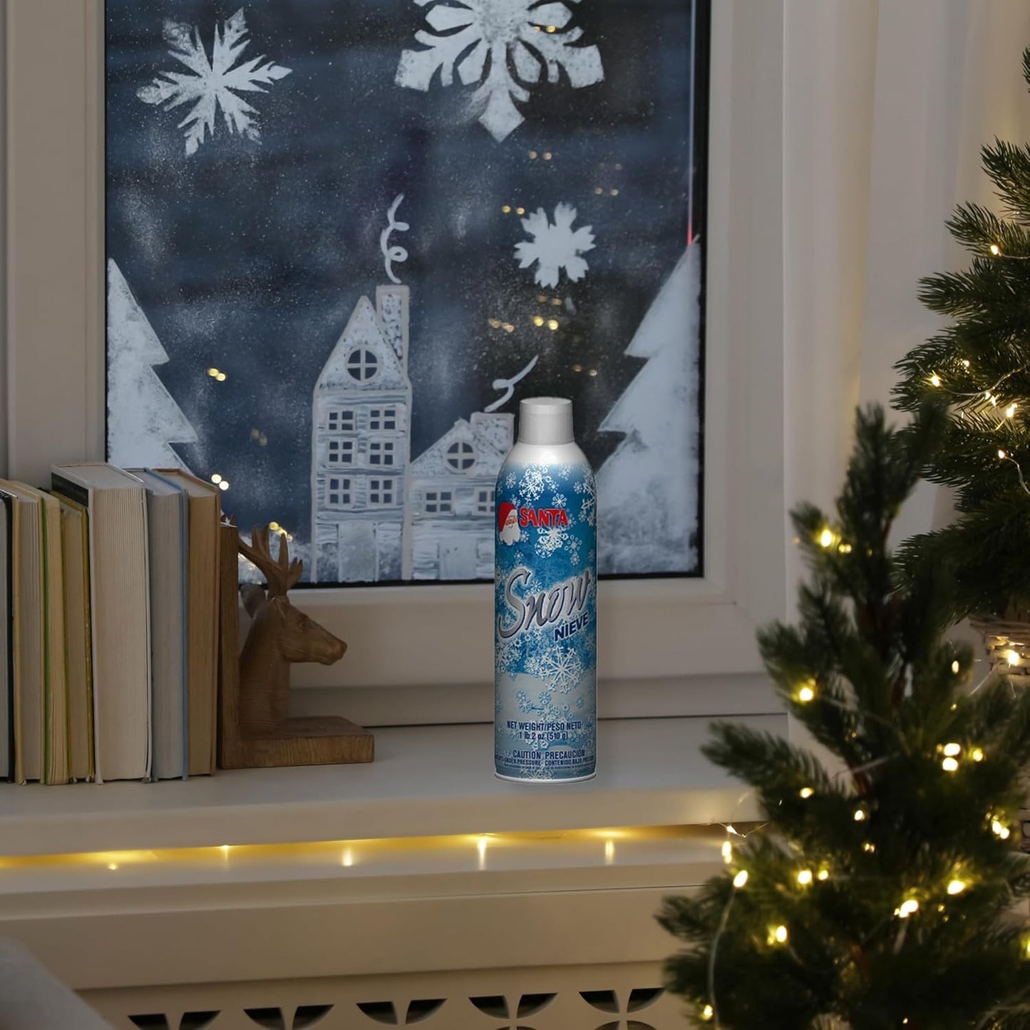 Santa Artificial Snow Spray - Winter White Christmas Decor | 18 oz for Festive Touch