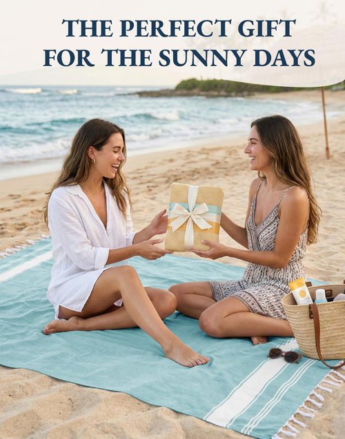 LANE LINEN Oversized Beach Towel - Beach Towels 4 Pack, Pre-Washed Pool Towel, Extra Large Beach Towel, Quick Dry & Sand Free, Lightweight Travel Towel, 39"x71" - Aqua