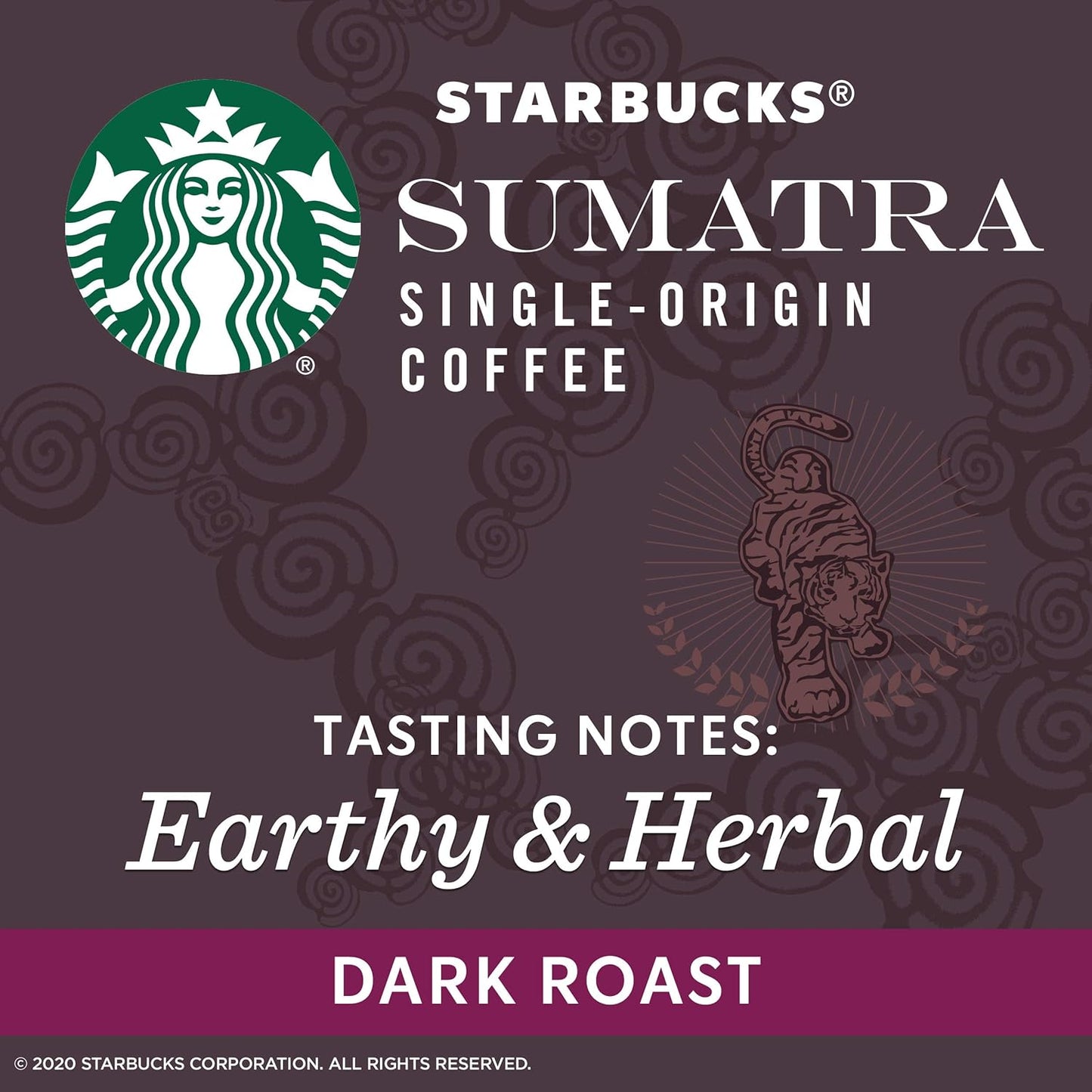 Starbucks Dark Roast Ground Coffee - Sumatra 100% Arabica - Rich Flavor - 20 Oz. Bag