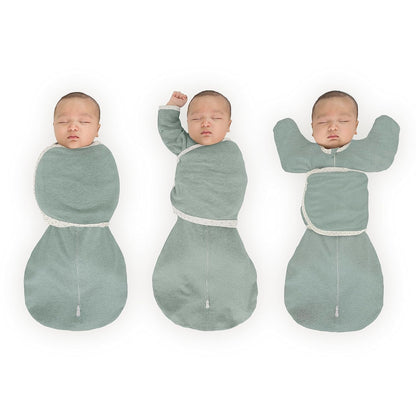 SwaddleDesigns 6-Way Omni Swaddle Sack - Arms Up Design for Newborns | Improves Sleep, Small 0-3 Mo, Heathered Jadeite