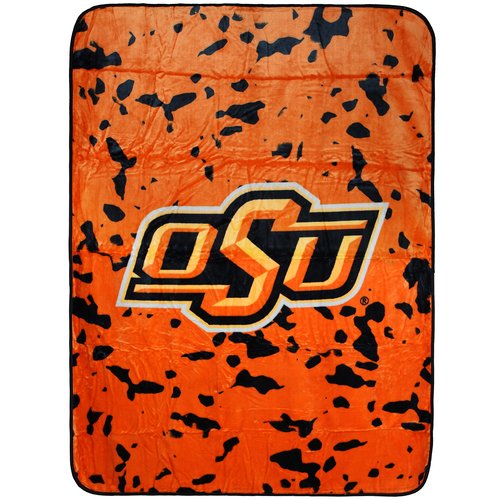 College Covers Everything Comfy Oklahoma State Cowboys Soft and Warm Huge Raschel Throw Blanket, 86" x 63"