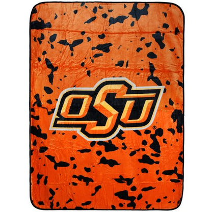 College Covers Everything Comfy Oklahoma State Cowboys Soft and Warm Huge Raschel Throw Blanket, 86" x 63"