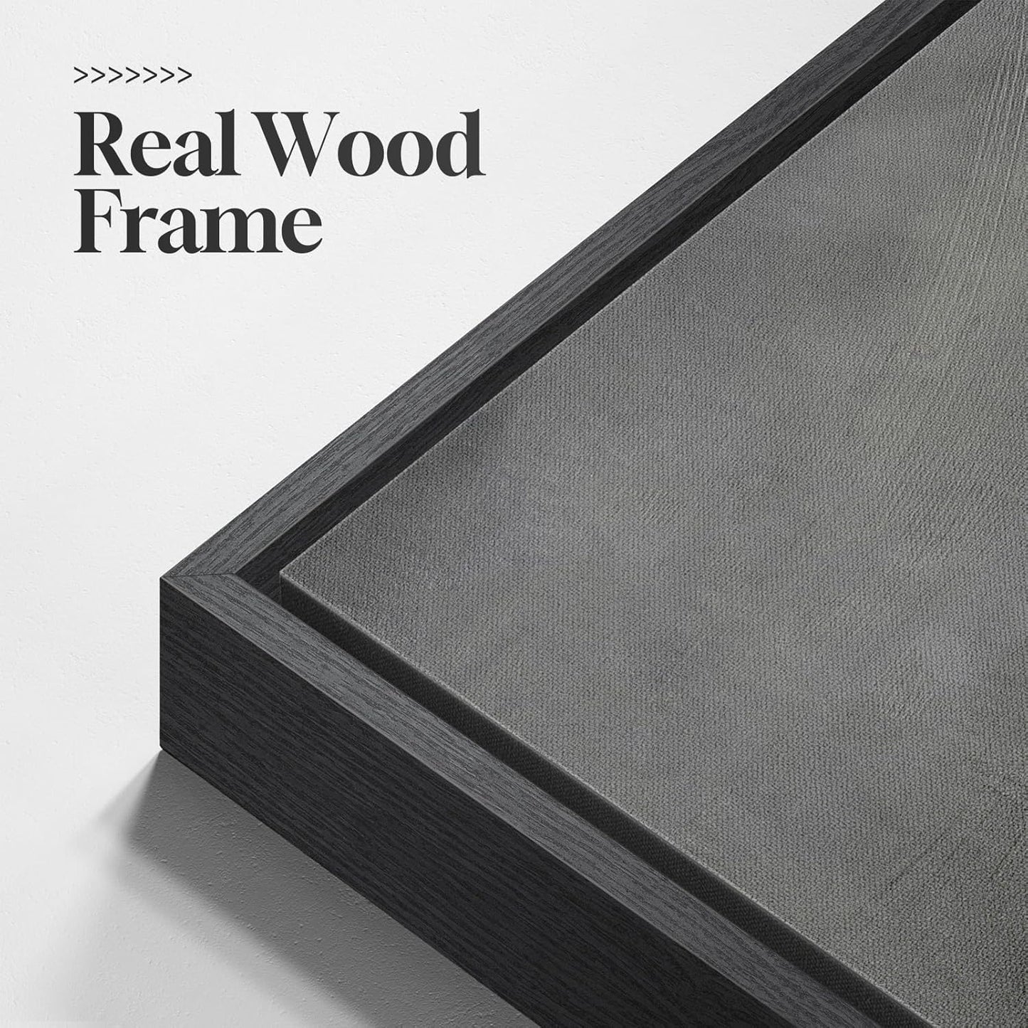 Skiennix Framed Black and White Abstract Wall Art - Large Set of 2 Minimalist Canvas Prints 24x36 In