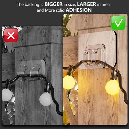 Hooks for Outdoor String Lights by [Brand Name] - 100 Pack with Adhesive Strips | No Damage, Waterproof & UV-Resistant