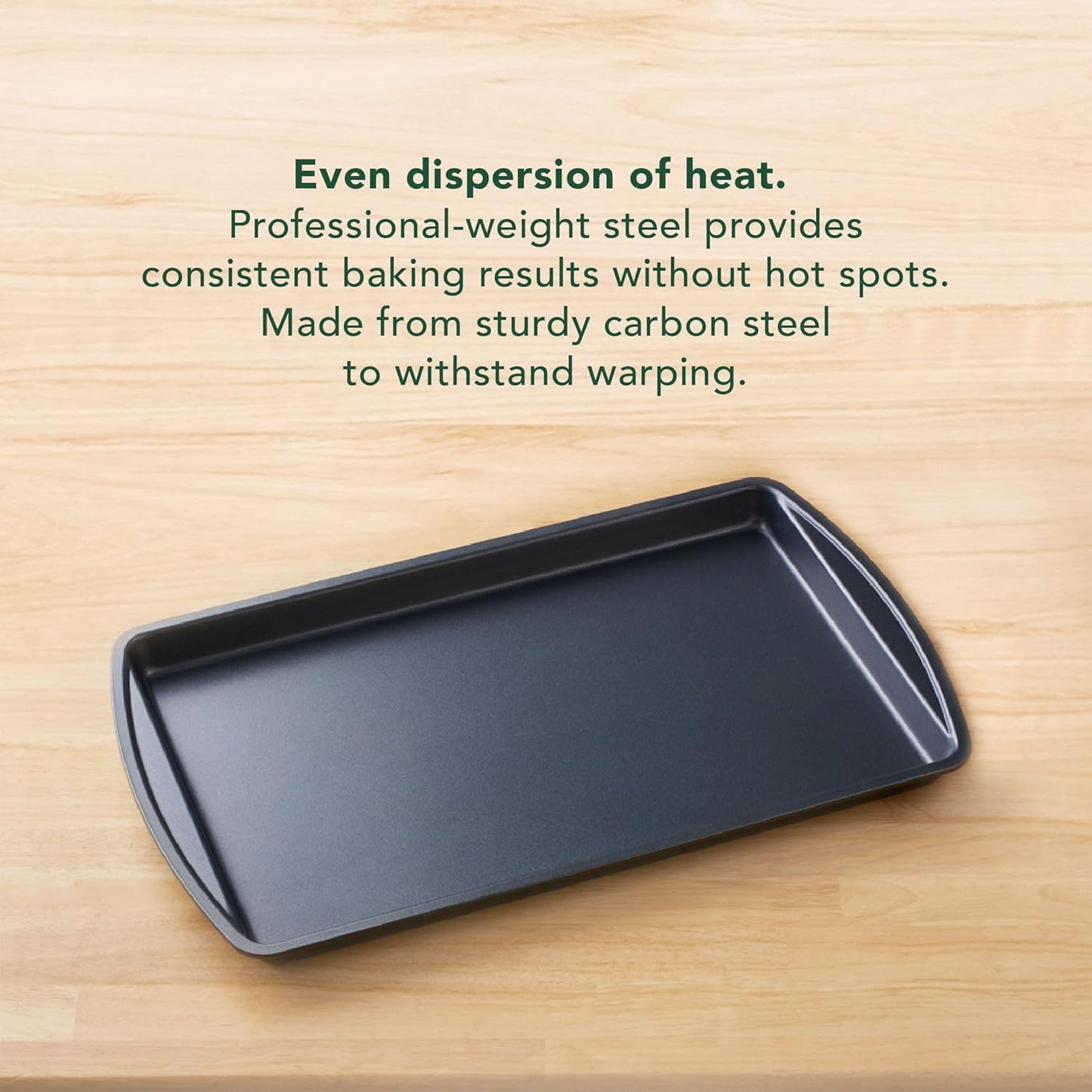 Nifty Cookie & Baking Sheets Set - Non-Stick Steel, Dishwasher & Oven Safe, Includes 3 Sizes