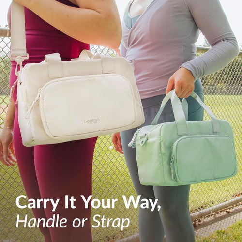 Bentgo Insulated Lunch Bag - Extra-Large Capacity with Shoulder Strap & External Storage | Clay Green