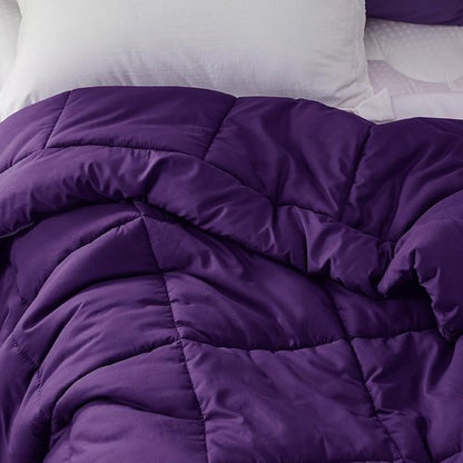 Bedsure Comforter Duvet Insert - All-Season Twin XL Quilted Down Alternative Blanket, GentleSoft, Purple 92 x 68 Inches