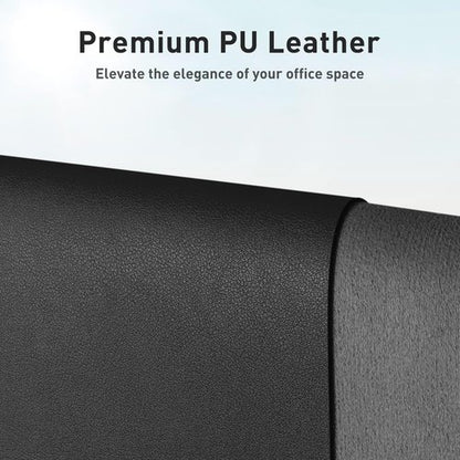 Aothia Desk Pad Protector - Non-Slip Waterproof PU Leather for Office & Home | 23.6" x 13.7", Black