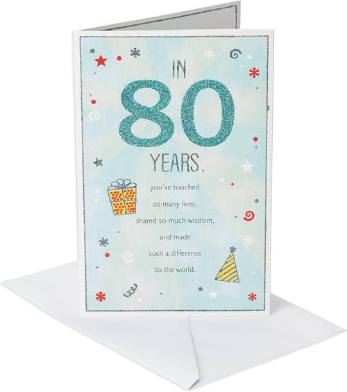 American Greetings 80th Birthday Card - Celebrate 80 Years of Life with Humor and Heart