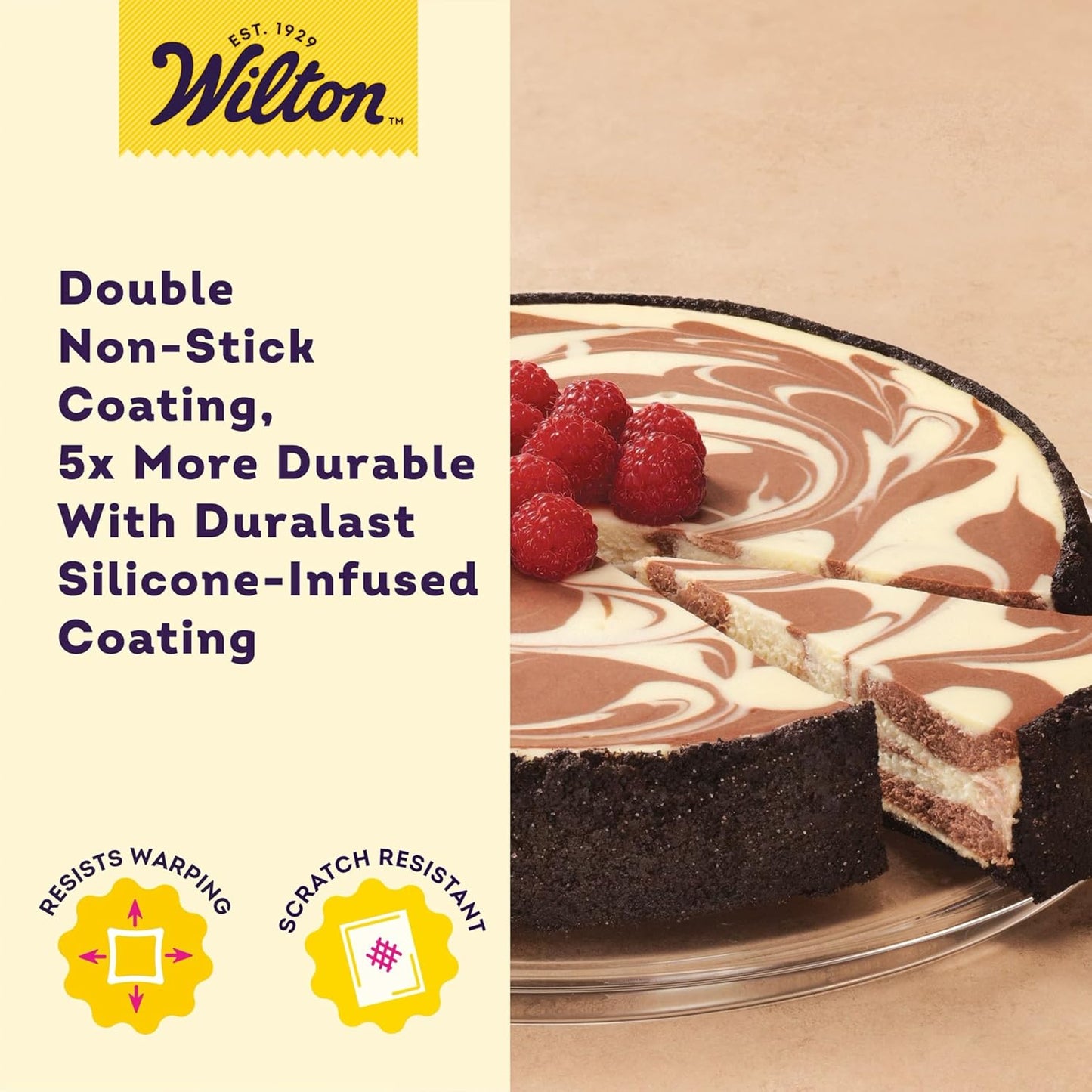 Wilton Platinum Non-Stick Springform Pan | Ideal for Cheesecakes, Pizzas & Bread Puddings - 9 x 2.7 Inch, Scratch Resistant