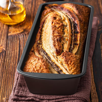 Tiawudi Extra Large Nonstick Bread Pan Set - 13" x 5" Rectangular Loaf Tins for Perfect Baking