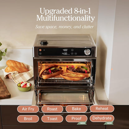 Our Place Wonder Oven Pro - 8-in-1 Digital Air Fryer & Countertop Oven | 32 QT, Stainless Steel - Air Fry, Toast, Roast, Bake, Reheat, Broil, Proof & Dehydrate