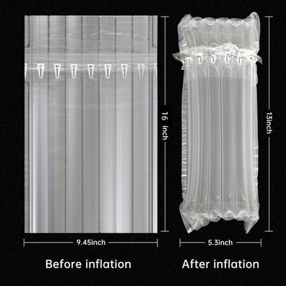 10 Pack 65um Thick Inflatable Bottle Shipping Packaging Alternative to Wine Boxes for Shipping Bottle Shipper Wine Packaging for Air Travel, Liquor Protector for Luggage Bubble Bags with Pump