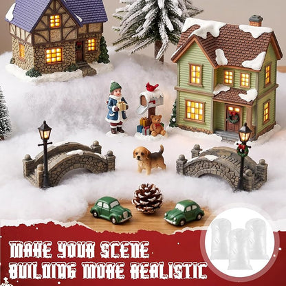 Jerify 72 Pack Christmas Fake Snow - Cotton-Like Fluffy Artificial Snow