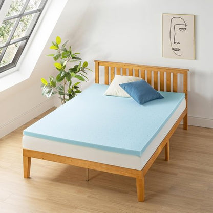 Best Price Mattress 1.5 Inch Memory Foam Mattress Topper - Cooling Gel Infusion, CertiPUR-US Certified, Queen Size