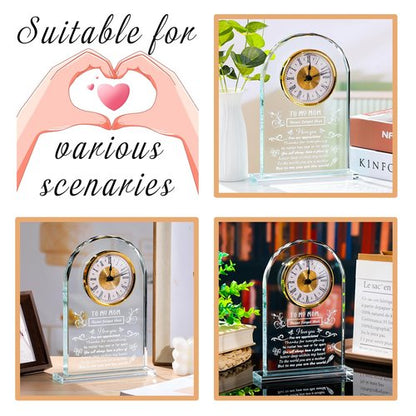 Arikyrist Lovely Birthday Crystal Clock for Mom from Daughter Son, Unique Gift Ideas for Mother's Day, Valentine's, Thanksgiving and Christmas