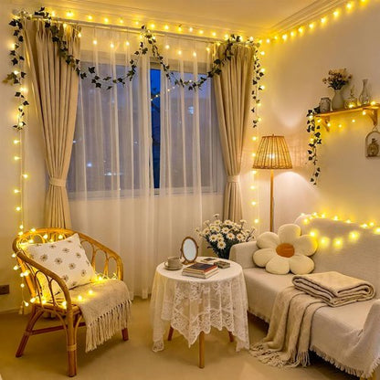 JMEXSUSS 100 LED Globe String Lights - 33ft Warm White Indoor/Outdoor Fairy Lights with Remote & 8 Modes