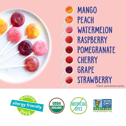 YumEarth Organic Lollipops Variety Pack - 60 Allergy-Friendly, Gluten-Free, Non-GMO, Vegan Treats