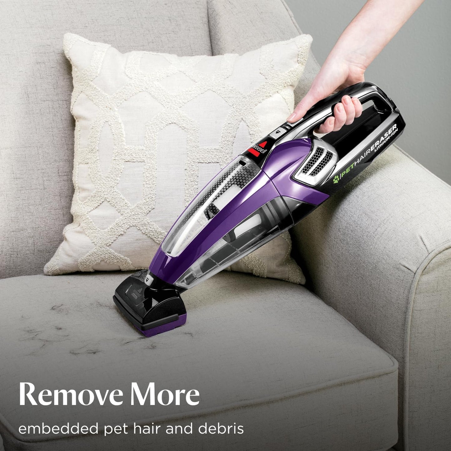 Bissell Pet Hair Eraser Cordless Hand Vacuum - Lithium Ion, Easy-Empty Dirt Bin & Tools Included | 2390A