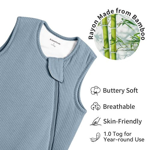 BubblePanda Sleep Sack | Supersoft Bamboo Toddler Sleeping Bag 24-36 Months | 1.0 Tog Breathable Design