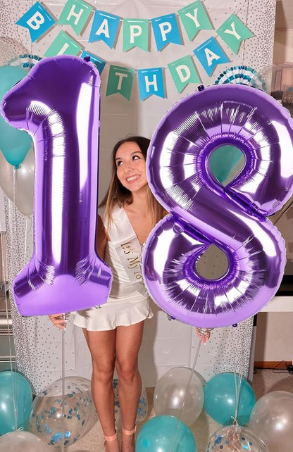 Big 40-Inch Foil Number 23 Balloon - Purple Birthday Decorations for Women | Perfect for Graduations & Celebrations