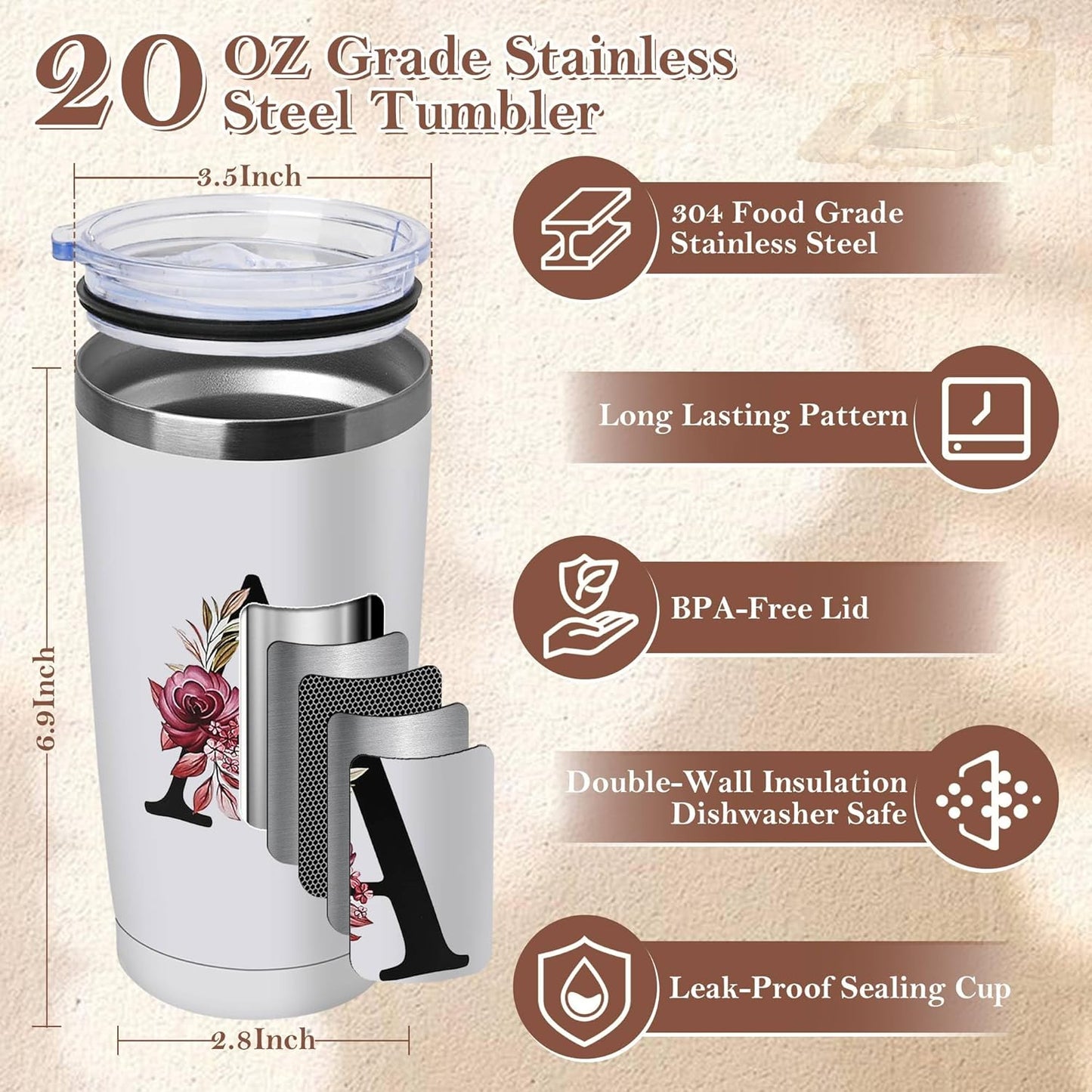 Skiennix 20 Oz Insulated Coffee Cup - Travel Mug with Lid for New Moms | Perfect Gift for Expecting Parents