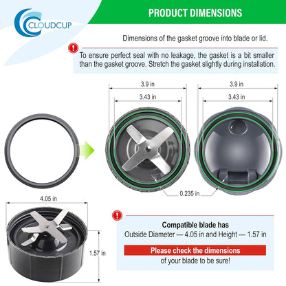 Nutribullet Gasket Replacement Rubber Seal Ring - Essential Blender Accessory for 600W & 900W Series