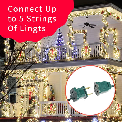Ultra-Bright Mini Lights - 100L Warm White String Lights | 19.6Ft Indoor/Outdoor Holiday Decor