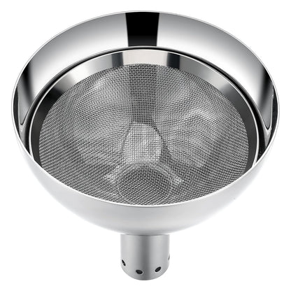 Wine Aerator Shower Funnel with Mesh Sediment Strainer Stainless Steel Aerating Decanter Funnel with Filter and Brushes for Christmas Wine Lover Gift(4)