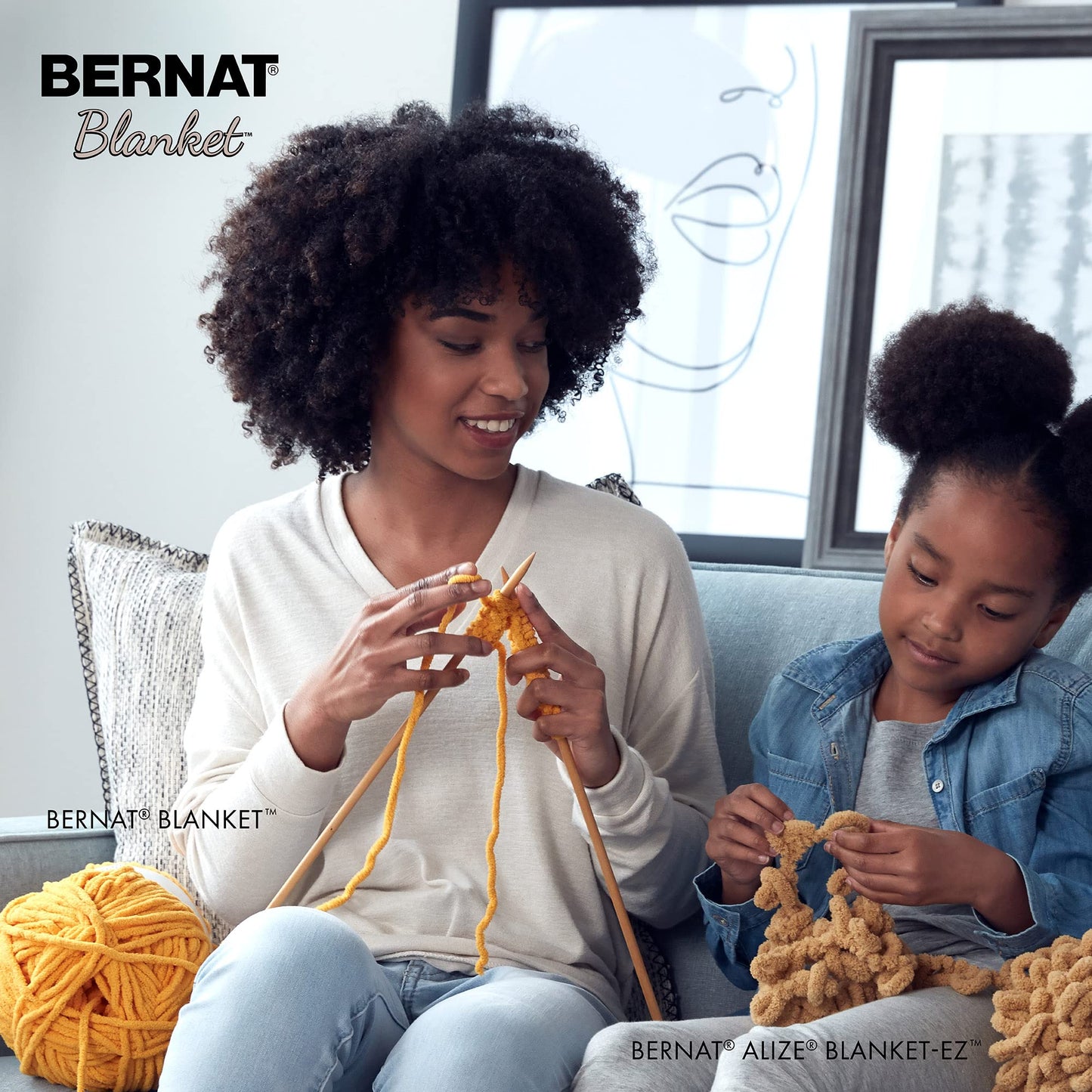 Bernat Blanket Ashen Titanium Yarn - 2 Pack of 300g/10.5oz - Polyester - 6 Super Bulky - 220 Yards - Knitting/Crochet