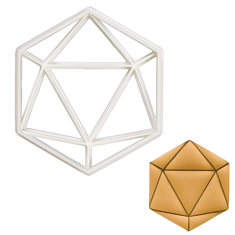 Icosahedron Cookie Cutter, 6.5x7.4 cm – 5 mm Dough Thickness, Bakerlogy
