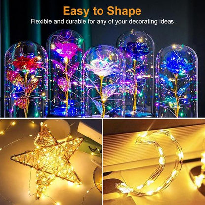 Btfarm 12 Pack Fairy Lights - Battery Operated Twinkle String Lights | 7ft Waterproof Mini Silver Wire for Christmas & Weddings, Warm White/Colorful