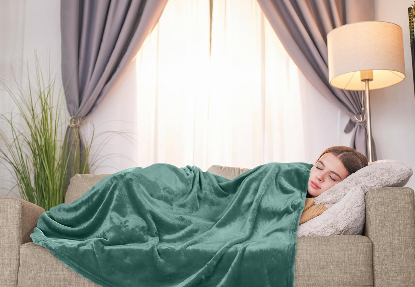 Utopia Bedding Fleece Blanket - Luxury Soft Microfiber Twin Size Celadon (60x80 Inch)