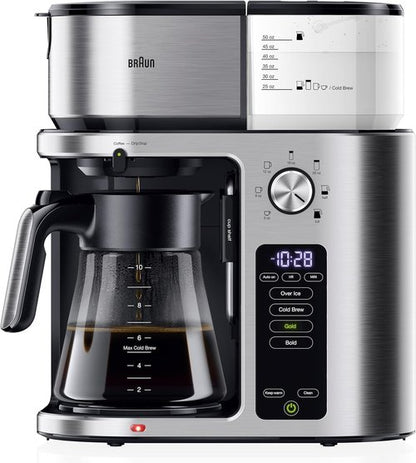 Braun MultiServe Plus 10-Cup Drip Coffee Maker - Programmable Hot & Cold Brewer with Stainless Steel Design | KF9270SI