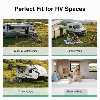 Novilla 8 Inch RV Short Queen Mattress, Gel Memory Foam Short Queen Size Mattress for RVs, Campers & Trailers, Cooling & Breathable Design, CertiPUR-US Certified, 75"x60"