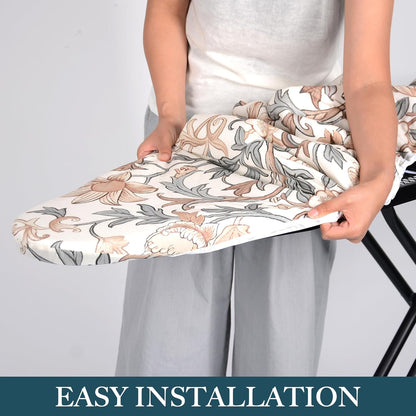 Veiox Thick Padded Ironing Board Cover - Extra Soft Heatproof Surface | Heavy-Duty Fabric, Fits Standard Sizes (15"X54")