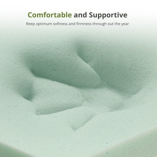 EGOHOME 8 Inch Full Size Mattress, Cooling Green Tea Gel Memory Foam for Pressure Relief, Medium Firm Support, Fiberglass Free, Bed in a Box, CertiPUR-US Certified