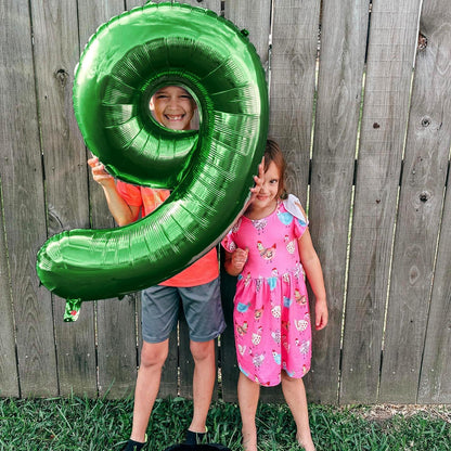 Number 9 Foil Balloon - Dark Green 40 Inch | Giant 9th Birthday Party Decorations