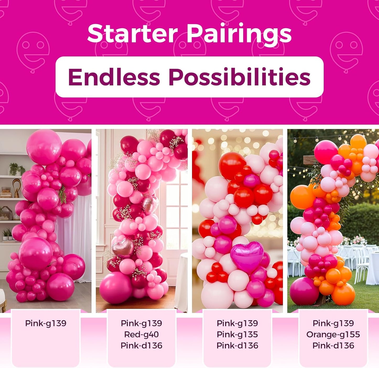 Bezente Hot Pink Balloons - 18 Inch Thick Latex Balloons for Weddings, Parties & Events | 30 Pack