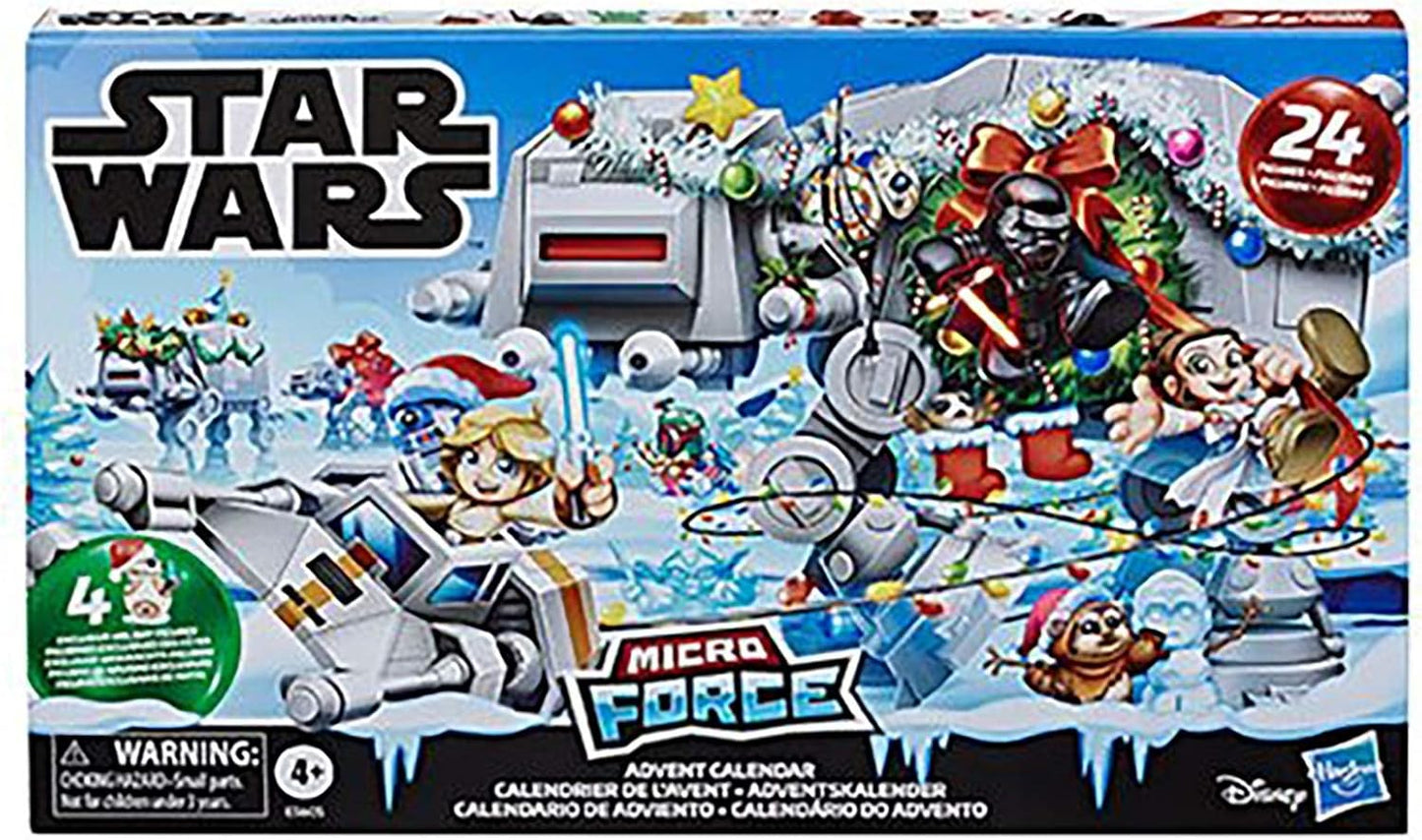 STAR WARS Micro Force Advent Calendar - 24 Collectible Mini Figures for Kids Ages 4+