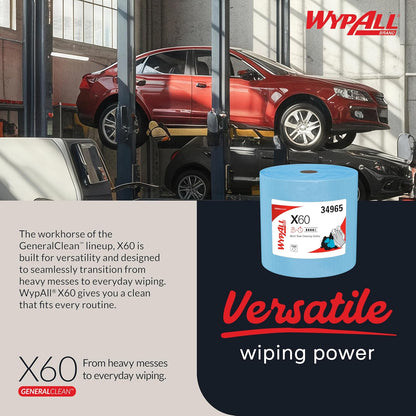 WypAll GeneralClean Jumbo Cleaning Wipes - Strong, Absorbent Cloths | Blue, 1 Roll of 1,100 Sheets