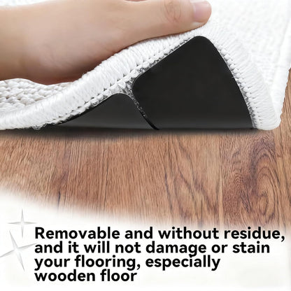 Rug Carpet Non-Slip Grippers by [Brand Name] - Reusable Double-Sided Tape Pads for Area Rugs | 8 Strong Adhesive Grippers