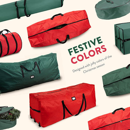 ZOBER Christmas Tree Storage Bag | 600D Oxford Fabric - Fits 9 Ft Trees - Waterproof & Tear-Proof - Gray